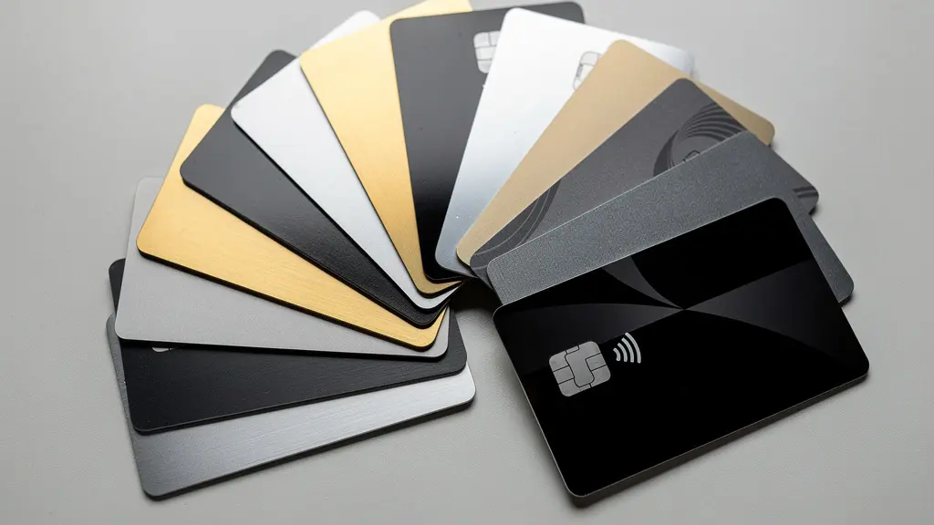Plusieurs cartes bancaires disposées en éventail sur une surface neutre