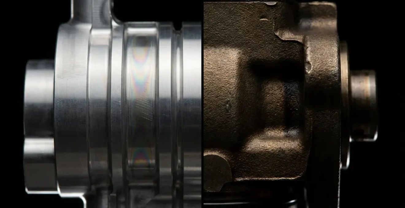 Vue macro détaillée de deux moteurs hybrides côte à côte en coupe technique