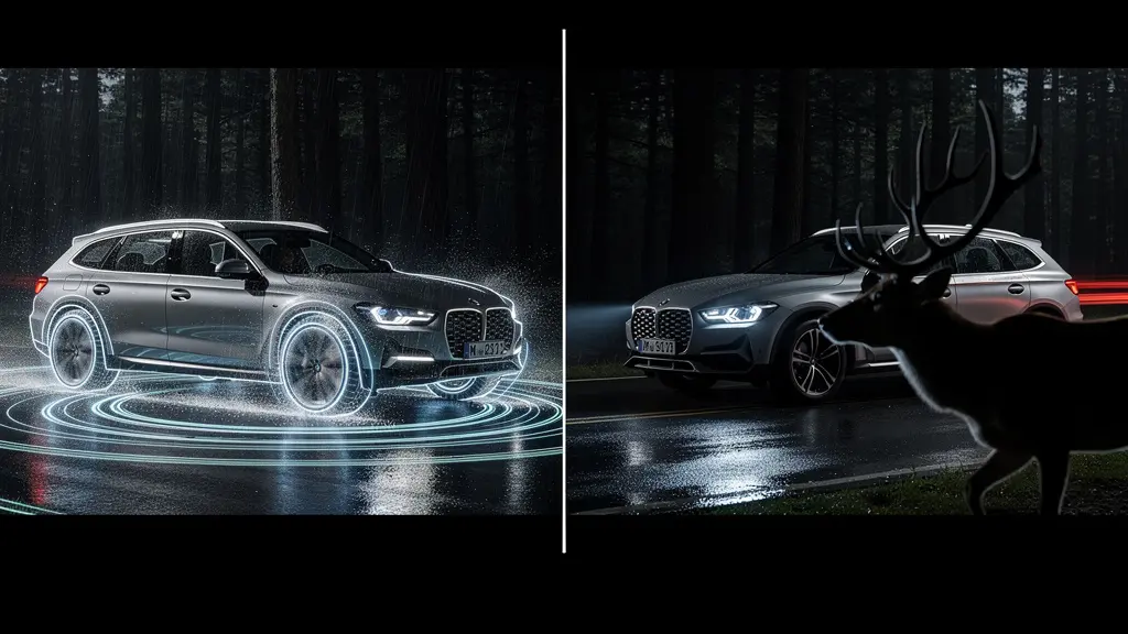 Schéma décisionnel illustrant les options freinage versus évitement selon la situation