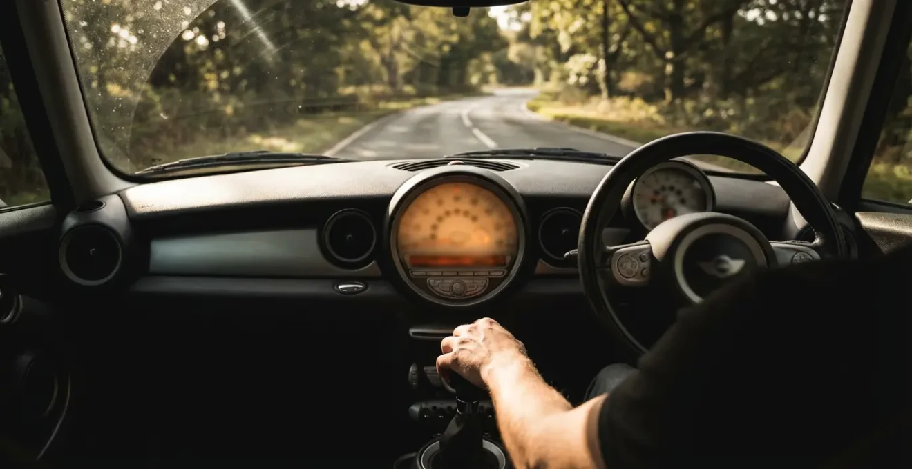 Démonstration visuelle de la technique Pulse and Glide sur route de campagne